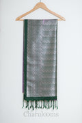 Lavender & Emerald Green Silver Zari Soft Silk Saree