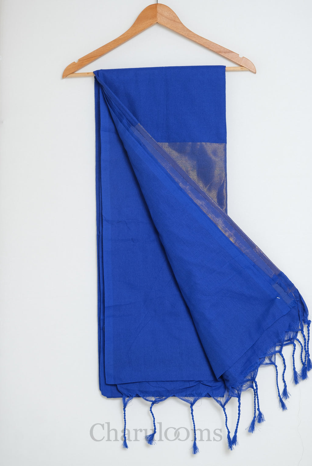 Royal Blue Pure Cotton Saree