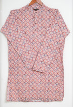 Multicolour Geometric Print Men’s Kurta