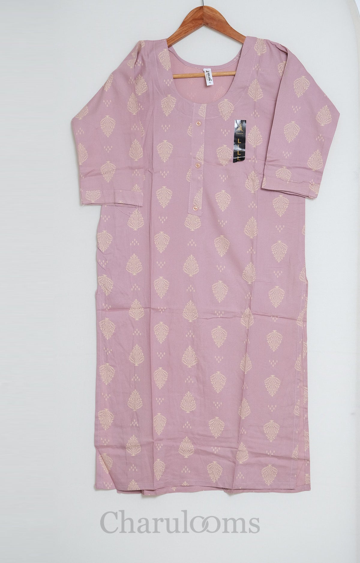 Dusty Pink Printed Cotton Co-ord Set