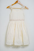 Girls Ivory Eyelet Embroidered Party Dress