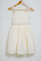 Girls Ivory Eyelet Embroidered Party Dress