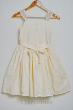 Girls Ivory Eyelet Embroidered Party Dress