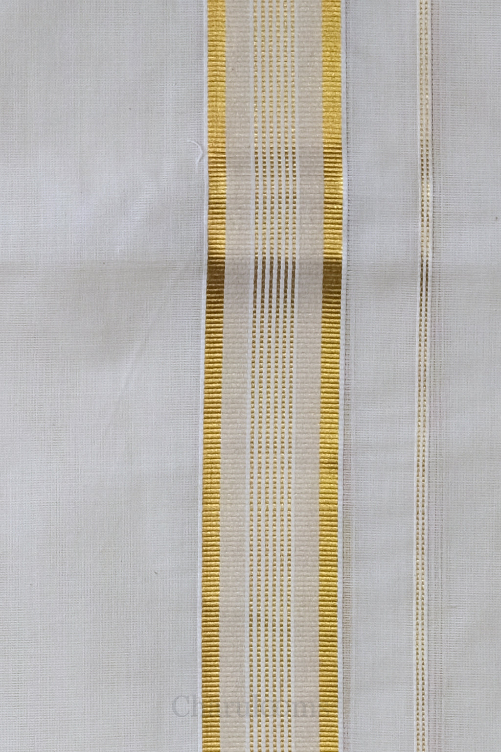 Golden Kara Kasav Mundu – 100% Cotton Traditional Kerala Dhoti