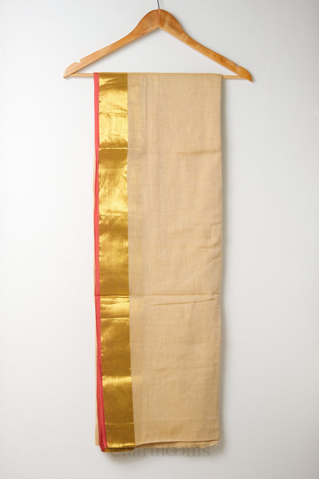 Red & Golden Border Mal Mal Cotton Saree – 100% Cotton Traditional Wear