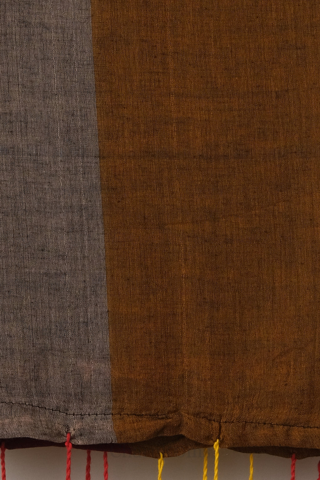 Grey Yellow Maroon Mal Mal Cotton Saree – 100% Cotton Multi-Color Saree