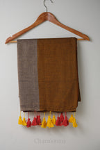Grey Yellow Maroon Mal Mal Cotton Saree – 100% Cotton Multi-Color Saree