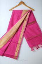 Pink Mal Mal Cotton Saree – 100% Premium Lightweight Cotton