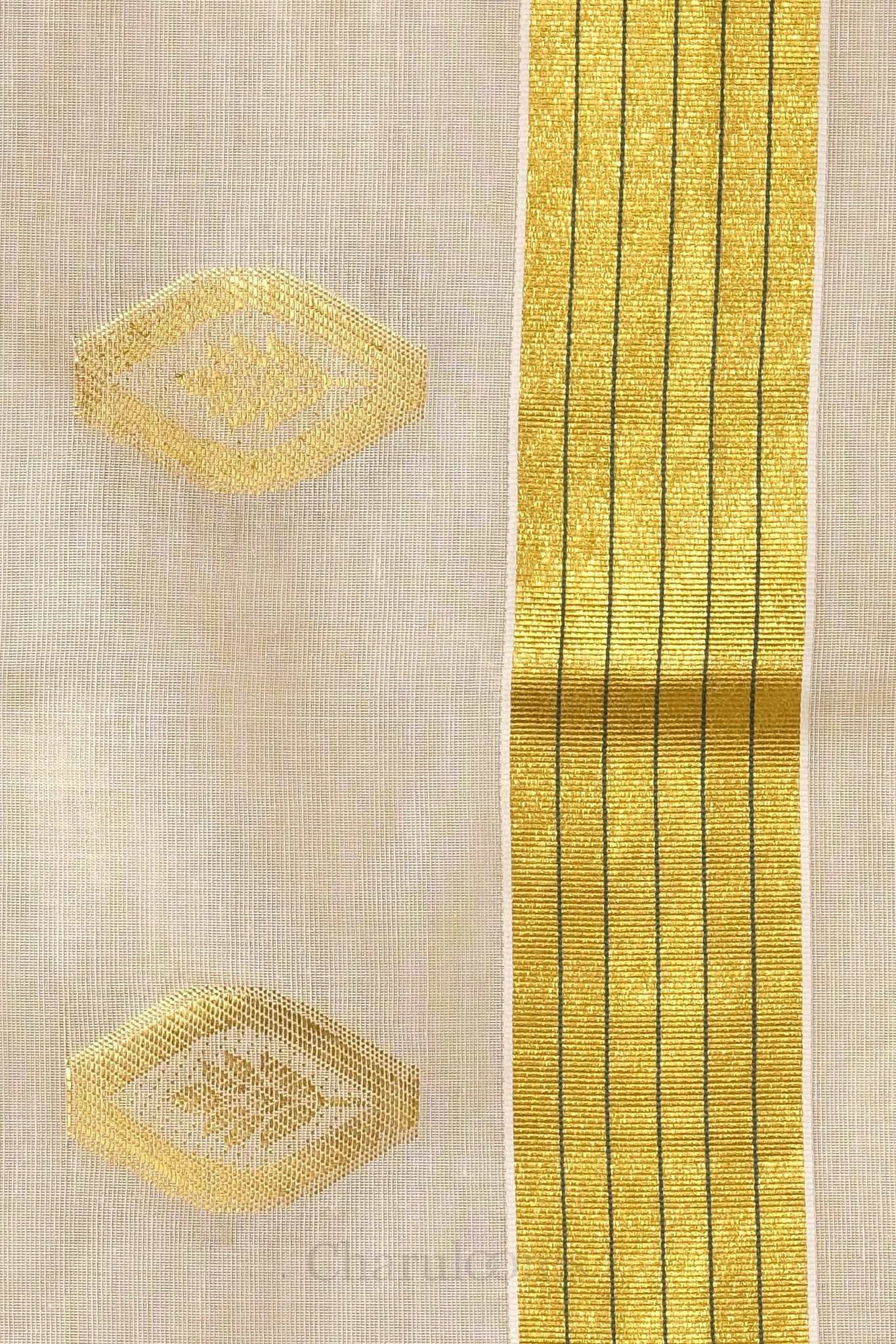 Premium Diamond Motif Golden Kasav Tissue Set Saree – Royal Heritage Collection