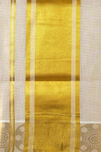 Premium Round Motif Golden Kasav Tissue Set Saree – Royal Heritage Collection