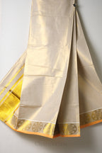 Premium Round Motif Golden Kasav Tissue Set Saree – Royal Heritage Collection